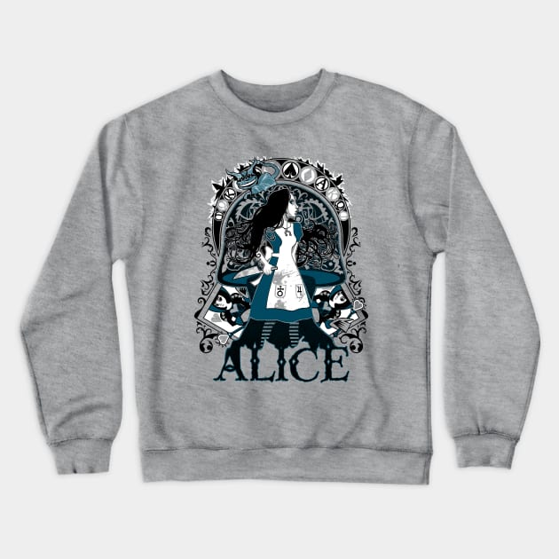 The Madness of Alice Crewneck Sweatshirt by savagesparrow